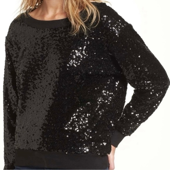 Ella Moss Sequin Pullover Sweatshirt - Picture 1 of 9